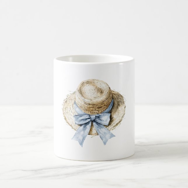 Hat Blue Bow Coffee Mug (Center)