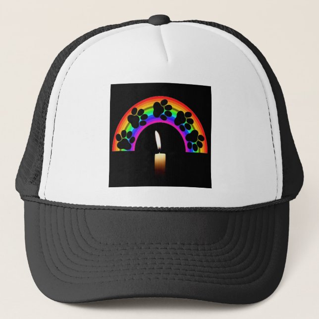 Hat Candle Paws On A Rainbow With Candle (Front)