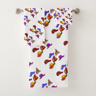 Hat Collection Kids White Bath Towel Set