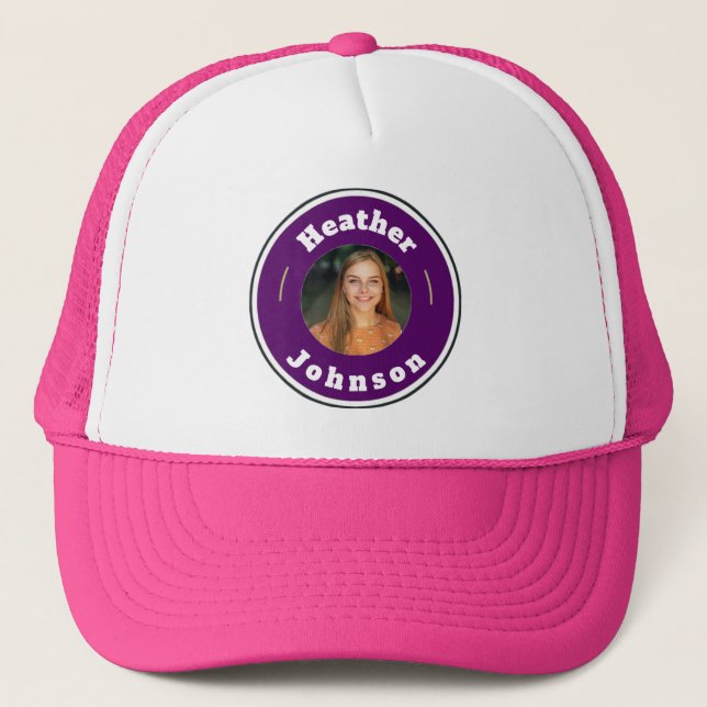 Hat- Custom Personalized (add name & photo) Trucker Hat (Front)