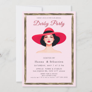  Hat Derby Party Invitation