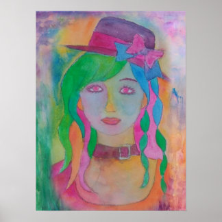 hat girl - poster