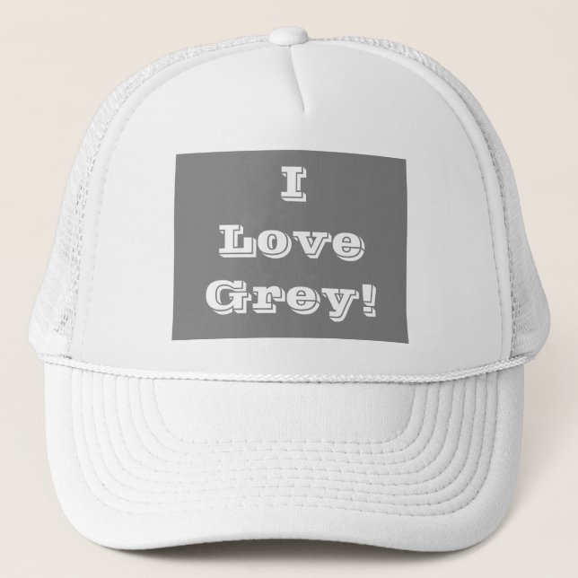 Hat I Love Grey (Front)