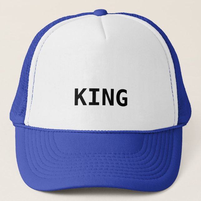 Hat King Cap Custom Text Trucker Hats or Caps (Front)