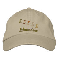 Hat - Name and Staggered Monogram (browns)