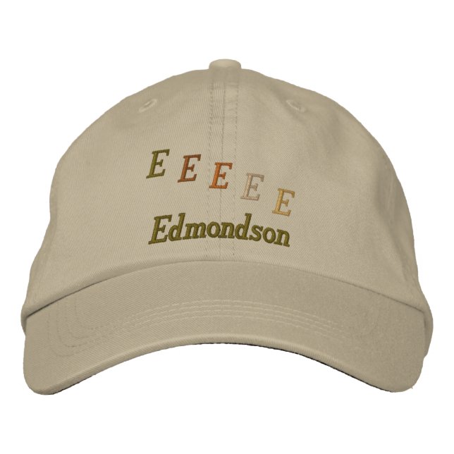 Hat - Name and Staggered Monogram (browns) (Front)