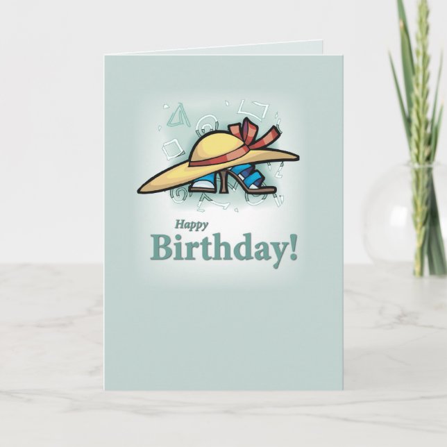 Hat Shoes Birthday Card (Front)
