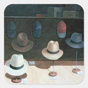 Hat Shop 1990 Square Sticker