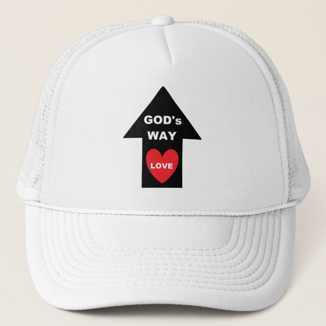 Hat Silver Gods Way Love Arrow Heart (Front)