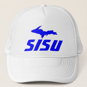 HAT~ Sisu Finnish Heritage & Upper Peninsula of MI Trucker Hat