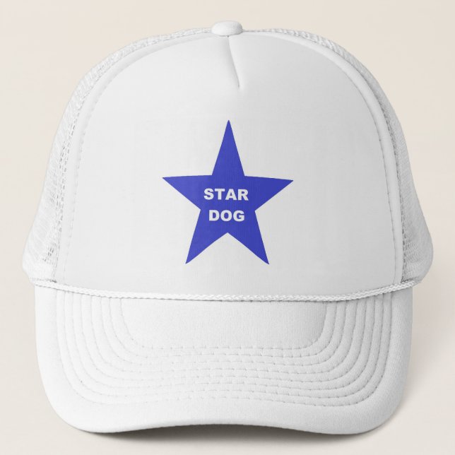 Hat Star Dog on Blue Star (Front)