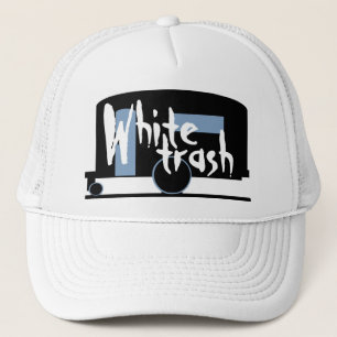 Hat Travel Trailer Drinking Cap White Trash