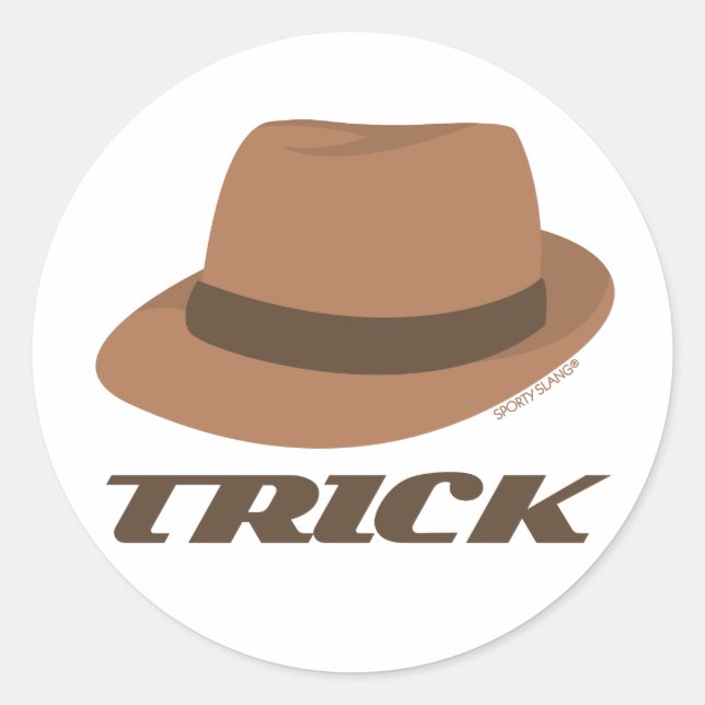 Hat Trick - Gifts for Sports Fans Classic Round Sticker (Front)