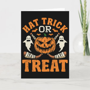 Hat Trick Or Treat Ice Hockey Player Halloween Cos Card