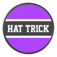 HAT TRICK Sporty Fun Violet Blanc Noir Rayures