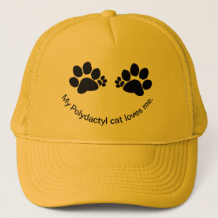 Hat, Trucker - Polydactyl Paw Prints Trucker Hat