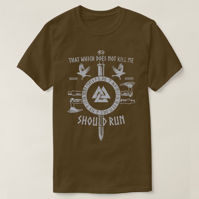 hat Which Does Not Kill Me Viking  T-Shirt (Design Front)