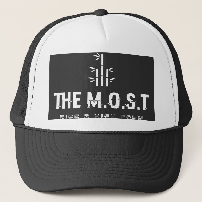 Hat(White/Black) Trucker Hat (Front)