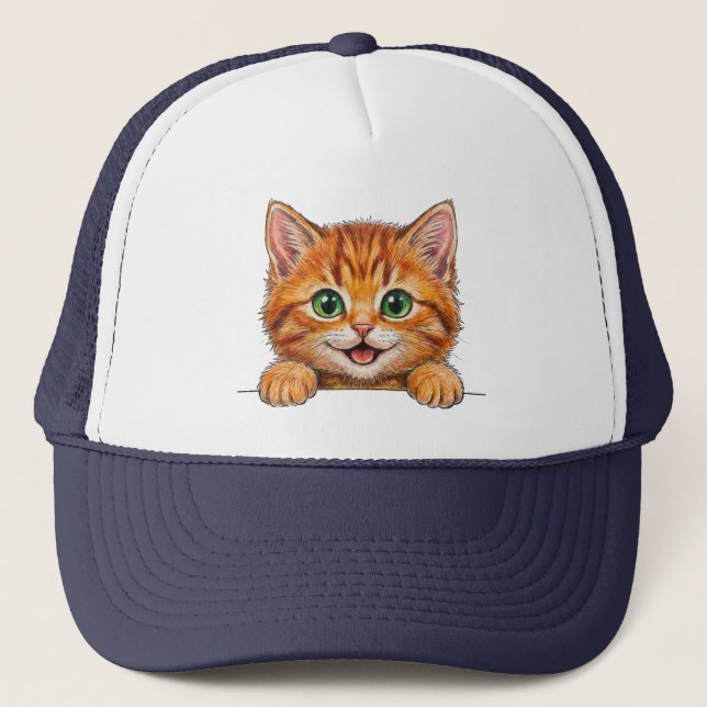 Hat with a cute cat (Front)