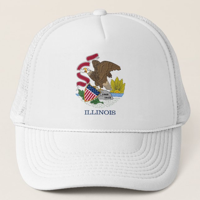 Hat with Flag of  Illinois State - USA (Front)