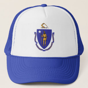 Hat with Flag of Massachusetts State - USA