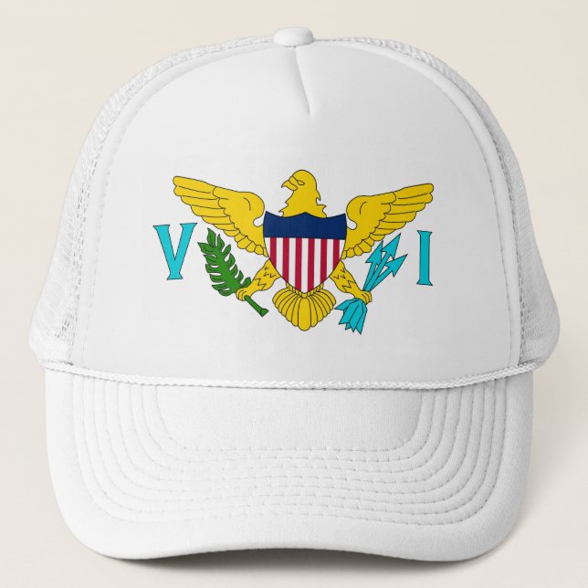 Hat with Flag of Virgin Islands - USA (Front)