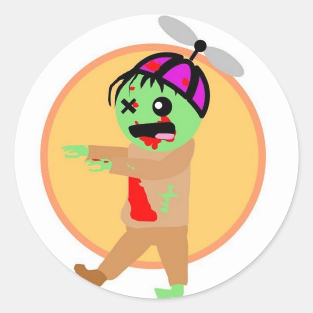 Hat Zombie Stickers (Front)