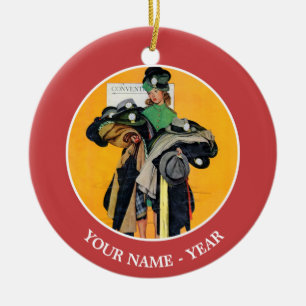 Hatcheck Girl Ceramic Ornament