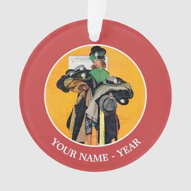 Hatcheck Girl Ornament (Front)