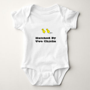 Hatched By two Chicks  Lesbian Parents Baby Bodysuit