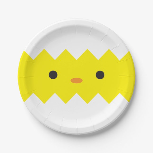 Hatched Chick Paper Plates (Front)