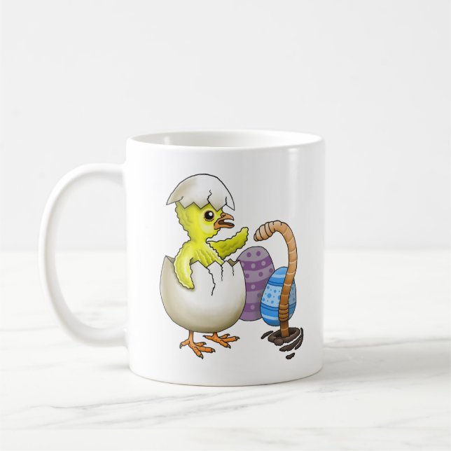Hatched Easter Chick Coffee Mug (Left)