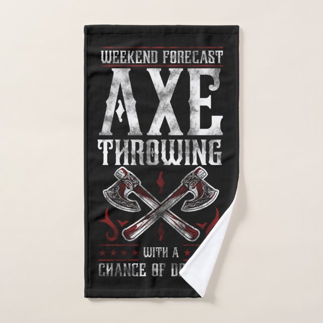 Hatchet Axe Throwing Lumberjack Beer Chance Of Hand Towel (Hand Towel)