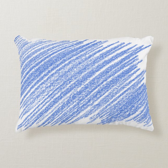 Hatching coloured pencil scratch accent pillow (Front)