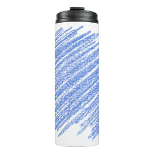Hatching coloured pencil scratch thermal tumbler