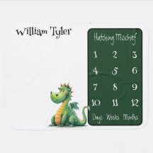 Hatching Mischief Milestone Baby Blanket