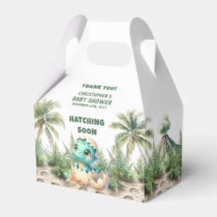 Hatching Soon Baby Shower Dinosaur Favour Box