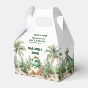 Hatching Soon Boy Baby Favor Box Personalized