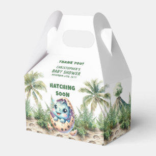 Hatching Soon Cute Dinosaur Baby Boy Favour Box