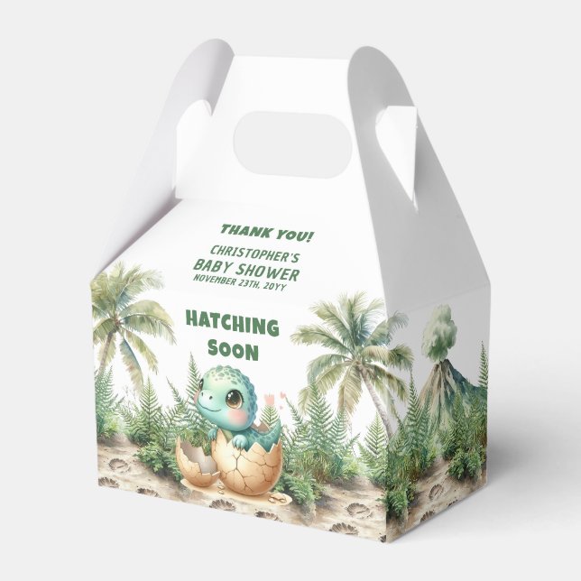 Hatching Soon Personalized Baby Boy Thank You Box (Front Side)