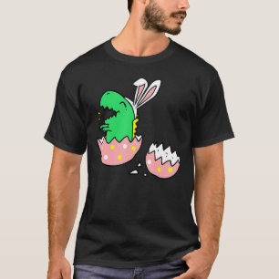 Hatching T Rex Bunny Ears  Easter For Teacher T-Shirt