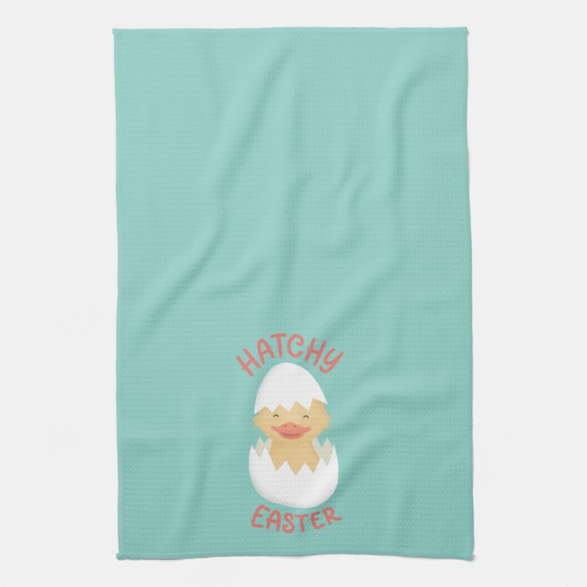 Hatchy Easter cute hatching chick Kitchen Towel (Vertical)