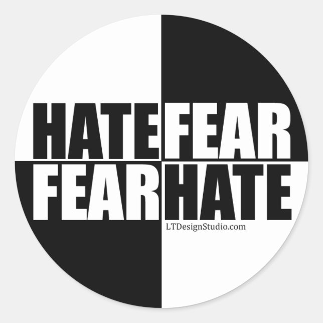 Hate Fear / Peur Hate - Stickers (Devant)