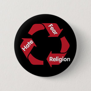 Hate Fear Religion 2 Inch Round Button