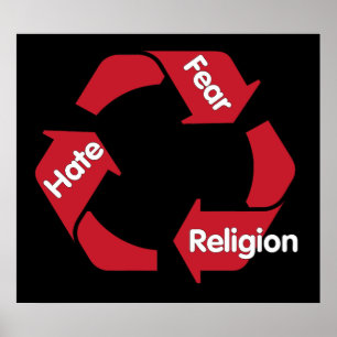 Hate Fear Religion Poster