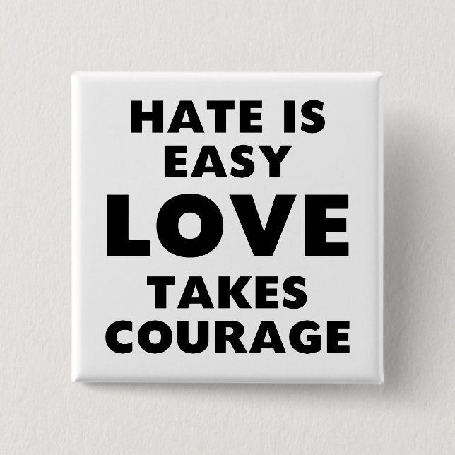 Hate is Easy 2 Inch Square Button (Front)