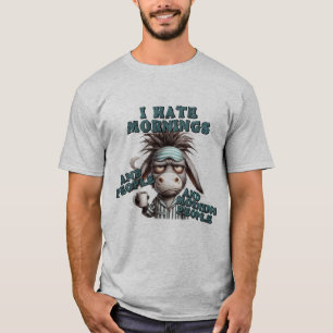 Hate Morning People Donkey T-Shirt