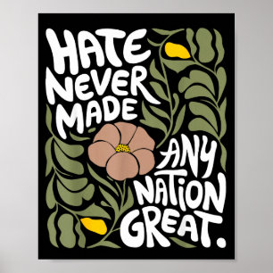 Hate Never Made Any Nation Great African Black His Poster