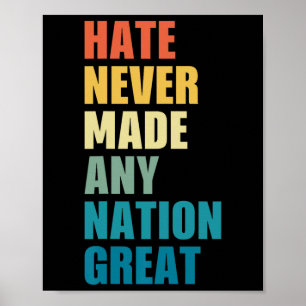 Hate Never Made Any Nation Great Anti-trump 2020 E Poster