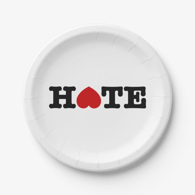 HATE PAPER PLATE (Front)